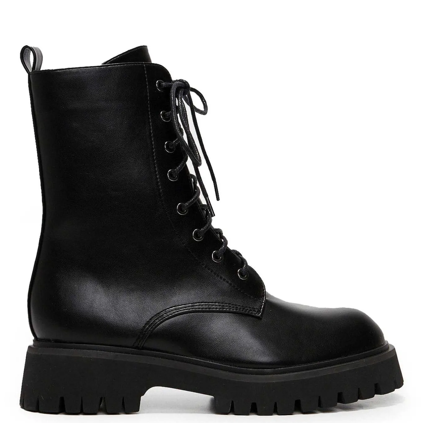 KOI footwear Anchor Black Military Lace Up Boots<Women'S The Military Boot