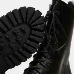KOI footwear Anchor Black Military Lace Up Boots<Women'S The Military Boot