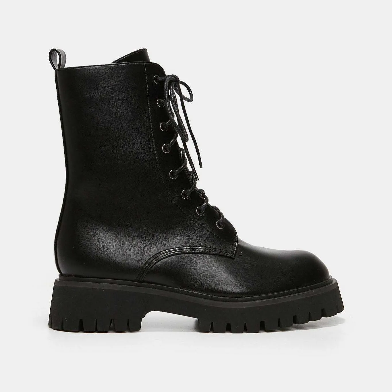 KOI footwear Anchor Black Military Lace Up Boots<Women'S The Military Boot