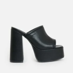 KOI footwear Balsa Black Heeled Mules<Women'S Mules
