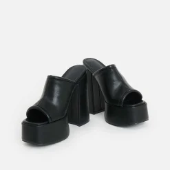 KOI footwear Balsa Black Heeled Mules<Women'S Mules