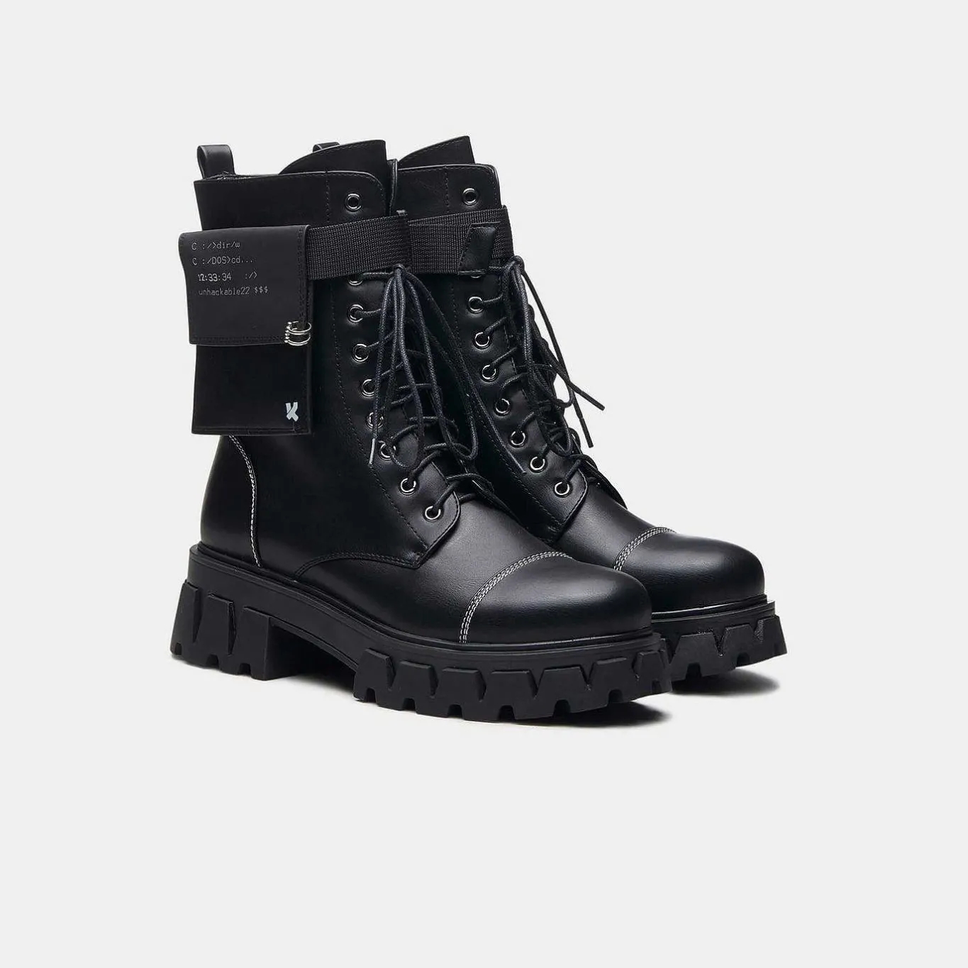 KOI footwear Banshee Men'S Fallout Cyber Boots<Men'S Black Boots