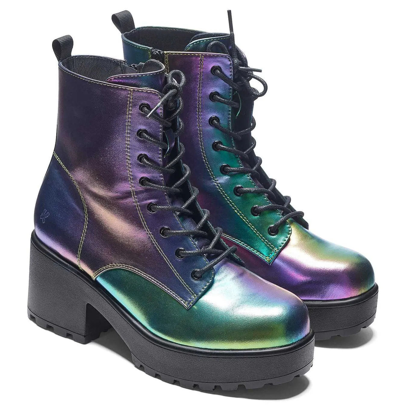 KOI footwear Bismuth Platform Military Boots - Rainbow<Women'S Ankle Boots