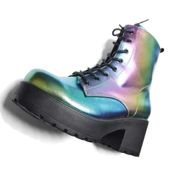 KOI footwear Bismuth Platform Military Boots - Rainbow<Women'S Ankle Boots