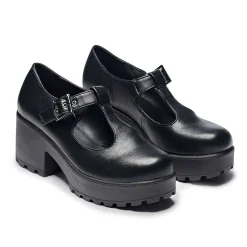 KOI footwear Black Chunky Platform Mary Jane Shoes<Women'S Black Mary Janes