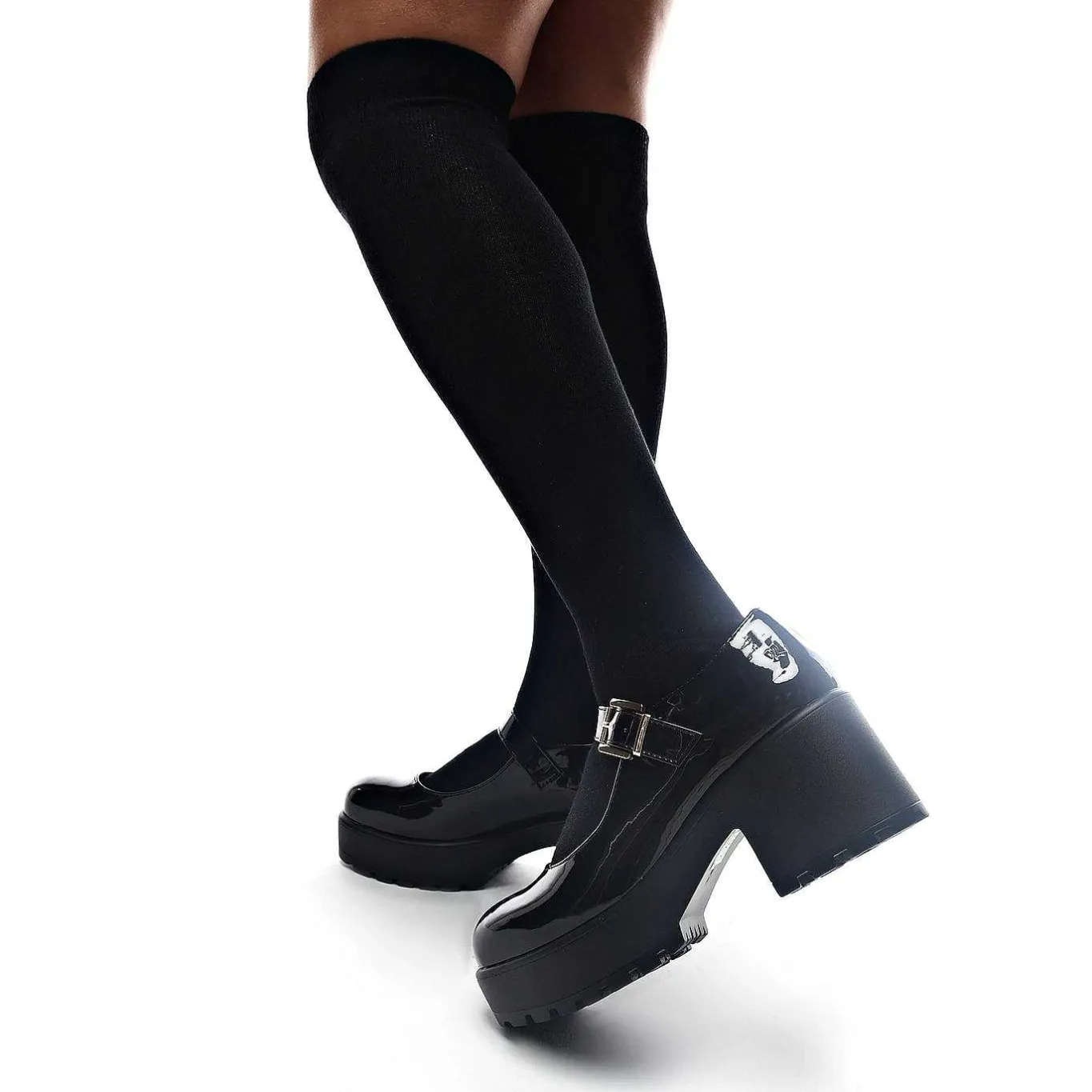 KOI footwear Black Chunky Platform Mary Jane Shoes<Women'S The Mary Jane