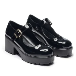 KOI footwear Black Chunky Platform Mary Jane Shoes<Women'S The Mary Jane