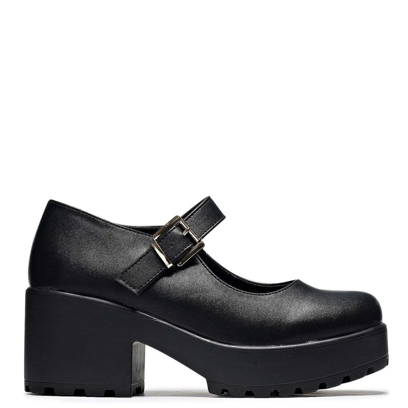 KOI footwear Black Chunky Platform Mary Jane Shoes<Women'S Heeled Mary Janes