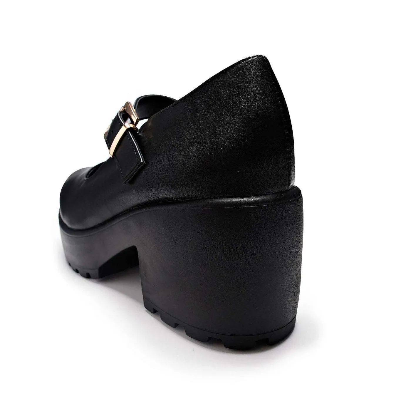 KOI footwear Black Chunky Platform Mary Jane Shoes<Women'S Heeled Mary Janes