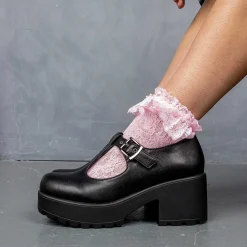 KOI footwear Black Chunky Platform Mary Jane Shoes<Women'S The Mary Jane