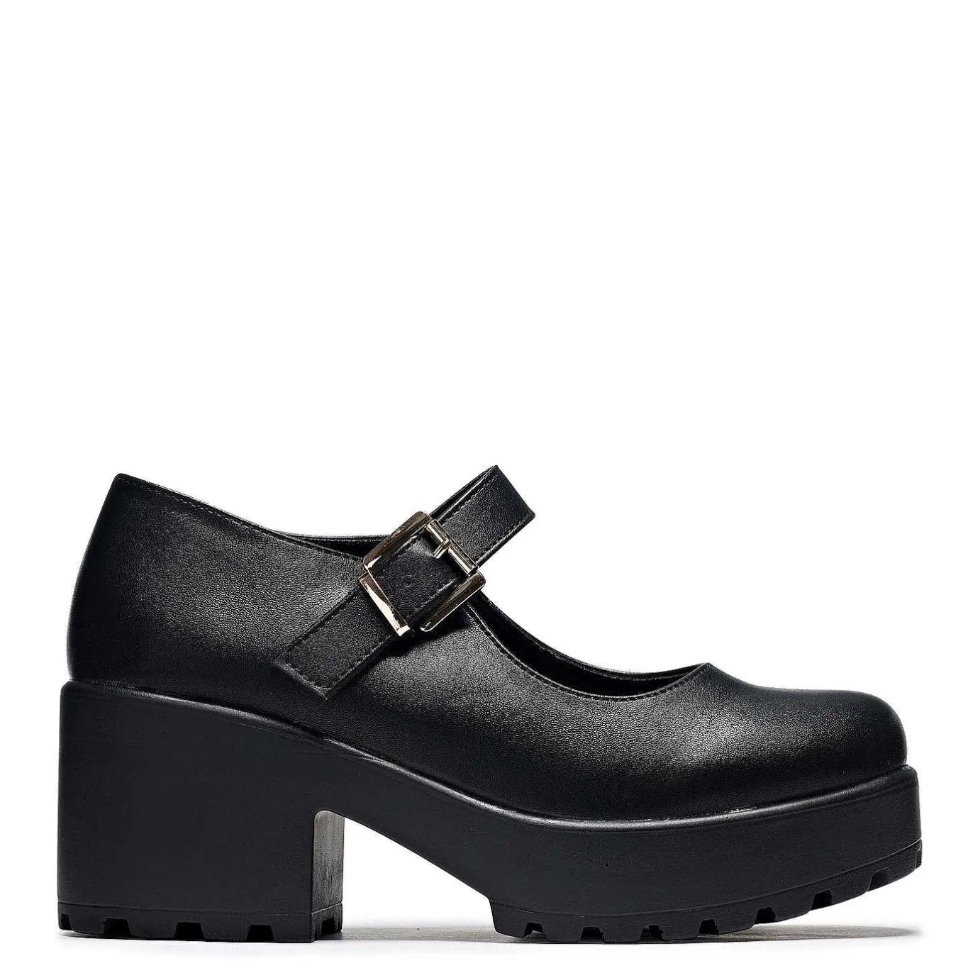 KOI footwear Black Chunky Platform Mary Jane Shoes<Women'S Heeled Mary Janes