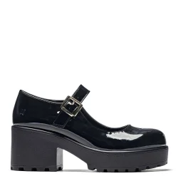 KOI footwear Black Chunky Platform Mary Jane Shoes<Women'S Patent Mary Janes
