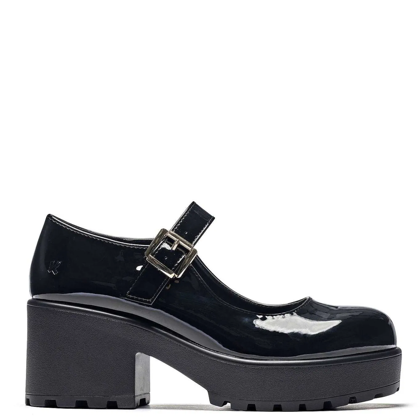 KOI footwear Black Chunky Platform Mary Jane Shoes<Women'S Patent Mary Janes