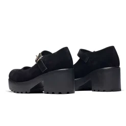 KOI footwear Black Chunky Platform Mary Jane Shoes<Women'S Heeled Mary Janes