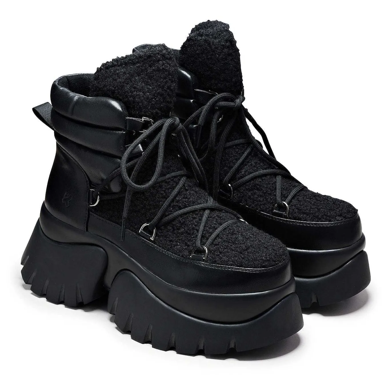 KOI footwear Black Fluffy Vilun Winter Boots |<Women'S Snow Boots