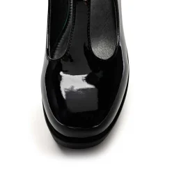 KOI footwear Black Patent Chunky Platform Mary Jane Shoes<Women'S Black Mary Janes