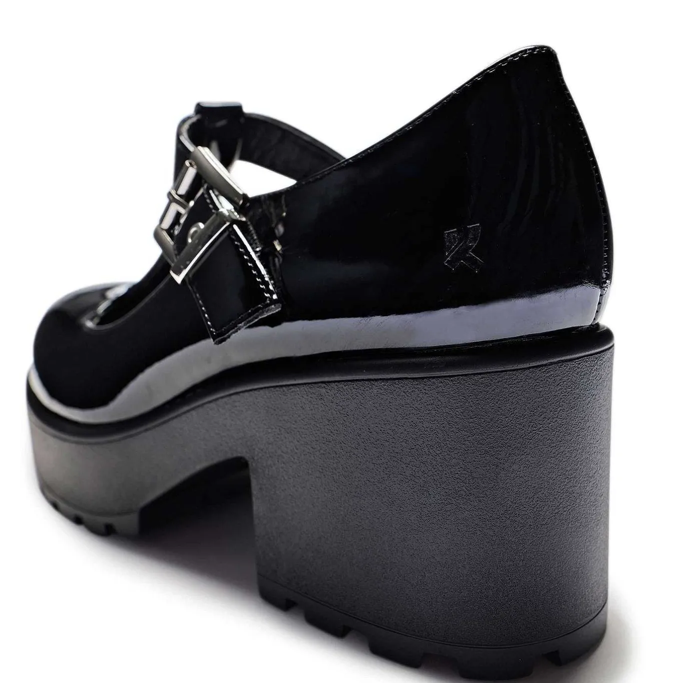 KOI footwear Black Patent Chunky Platform Mary Jane Shoes<Women'S Black Mary Janes