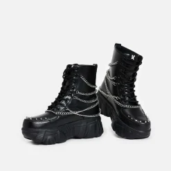 KOI footwear Boned Catch Black Mystic Charm Boots<Women'S Chunky Boots