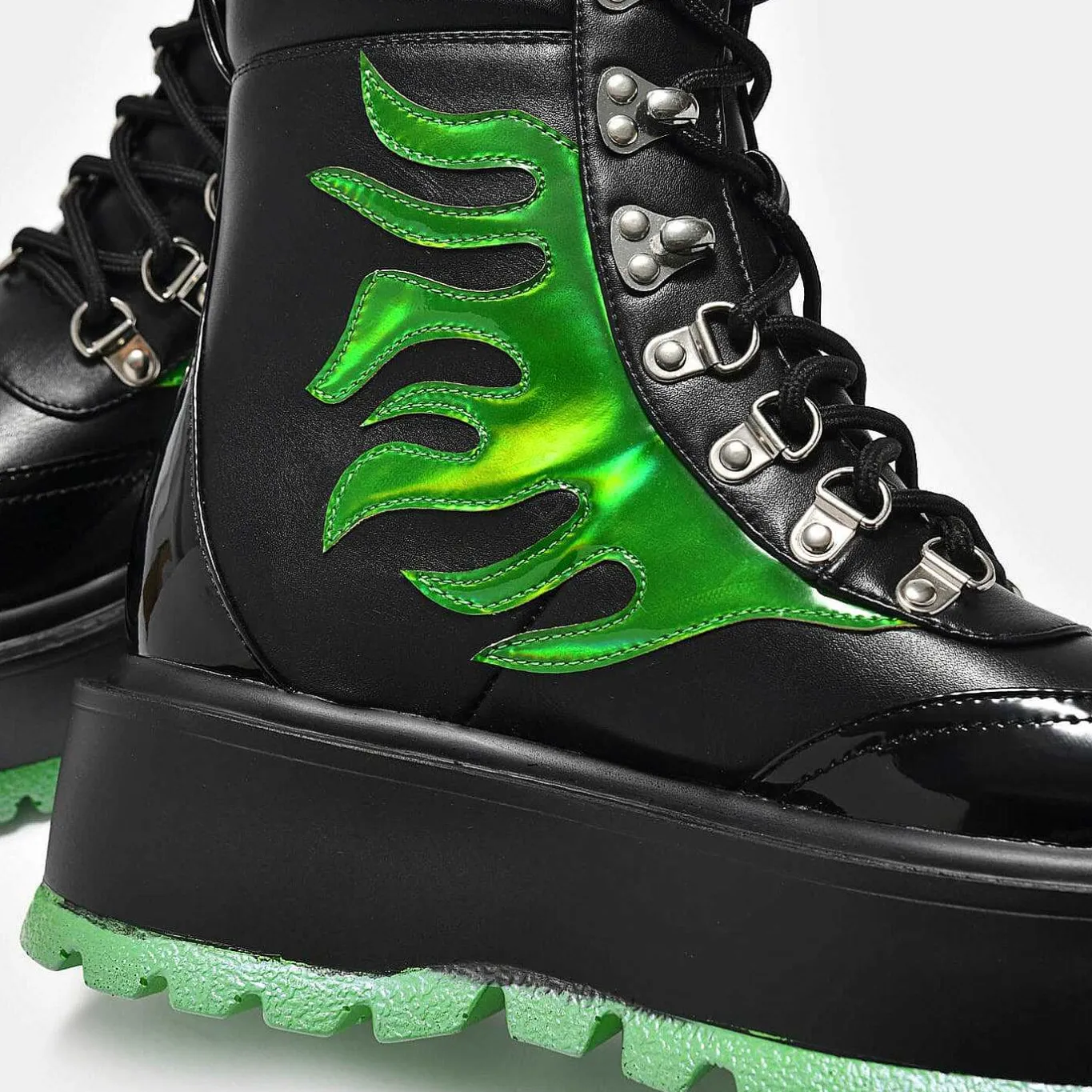 KOI footwear Cha Cha Cha Hologram Flame Boots<Women'S Platform Boots