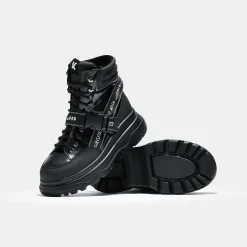 KOI footwear Cypher Men'S Black Trail Boots<Men'S Biker Boots