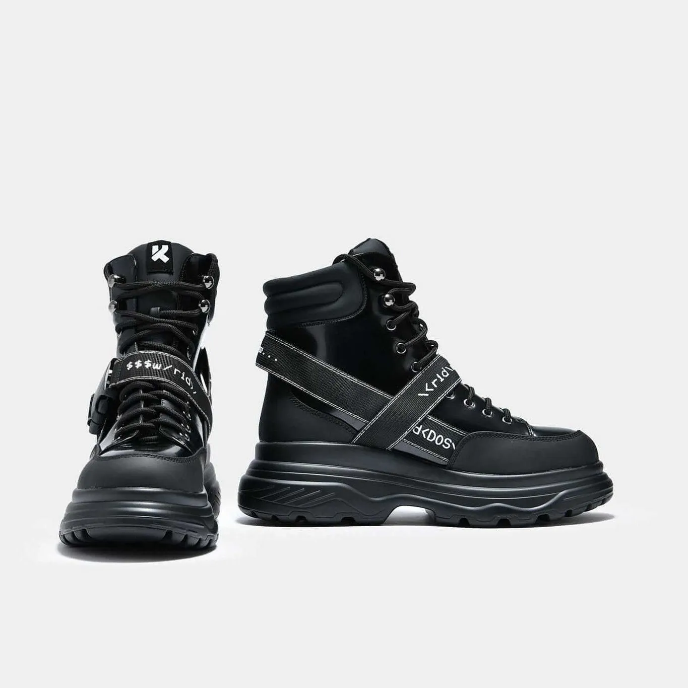 KOI footwear Cypher Men'S Black Trail Boots<Men'S Biker Boots