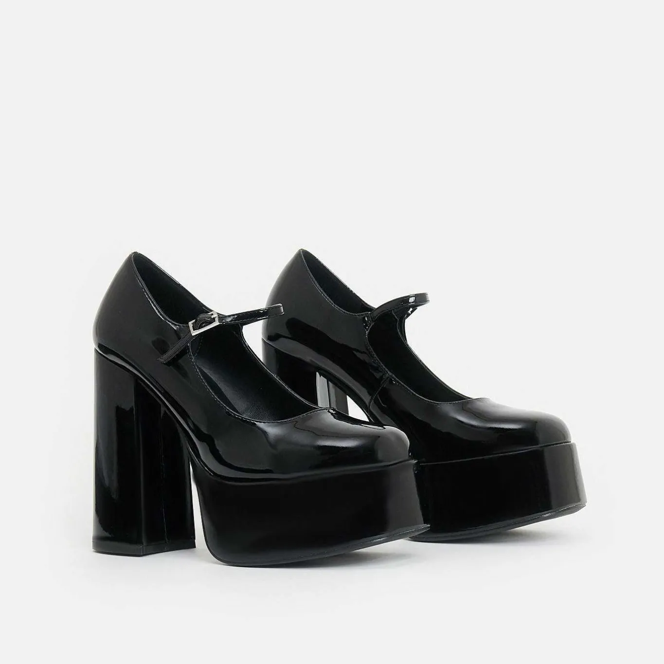 KOI footwear Darkbloom Black Patent Platform Heels<Women'S The Heeled Boot
