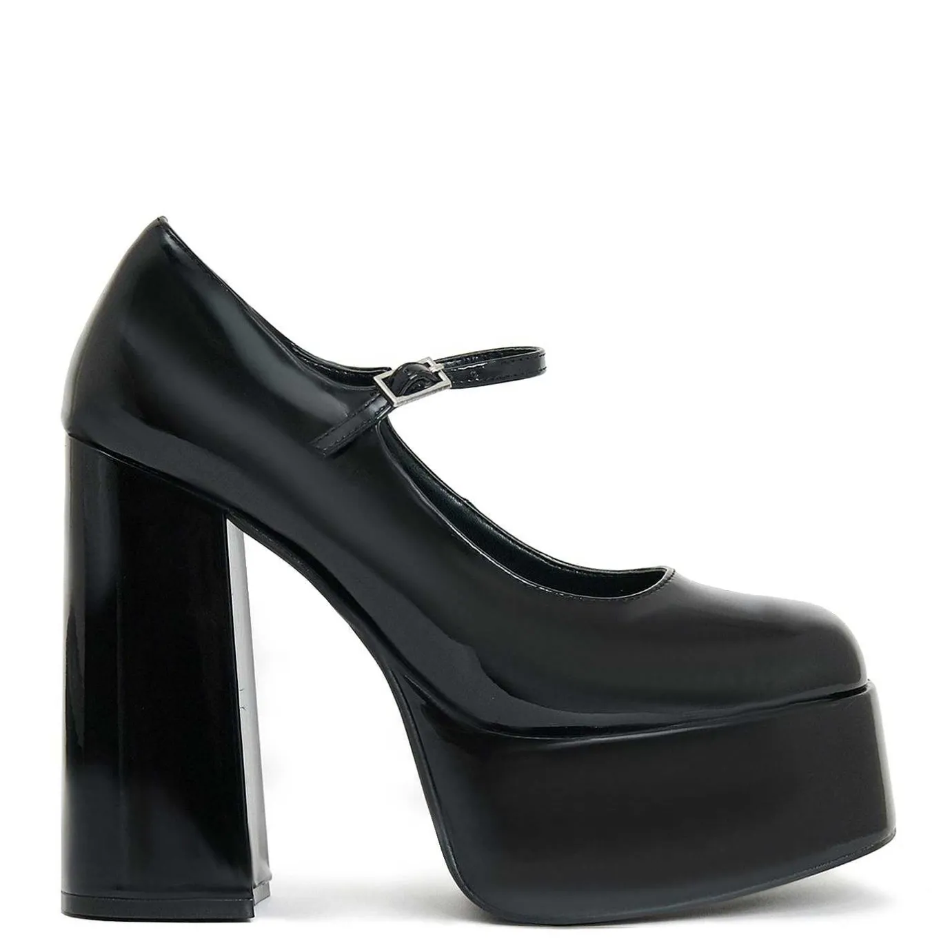 KOI footwear Darkbloom Black Patent Platform Heels<Women'S The Heeled Boot