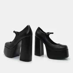 KOI footwear Darkbloom Black Platform Heels<Women'S The Heeled Boot