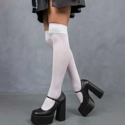 KOI footwear Darkbloom Black Platform Heels<Women'S The Heeled Boot