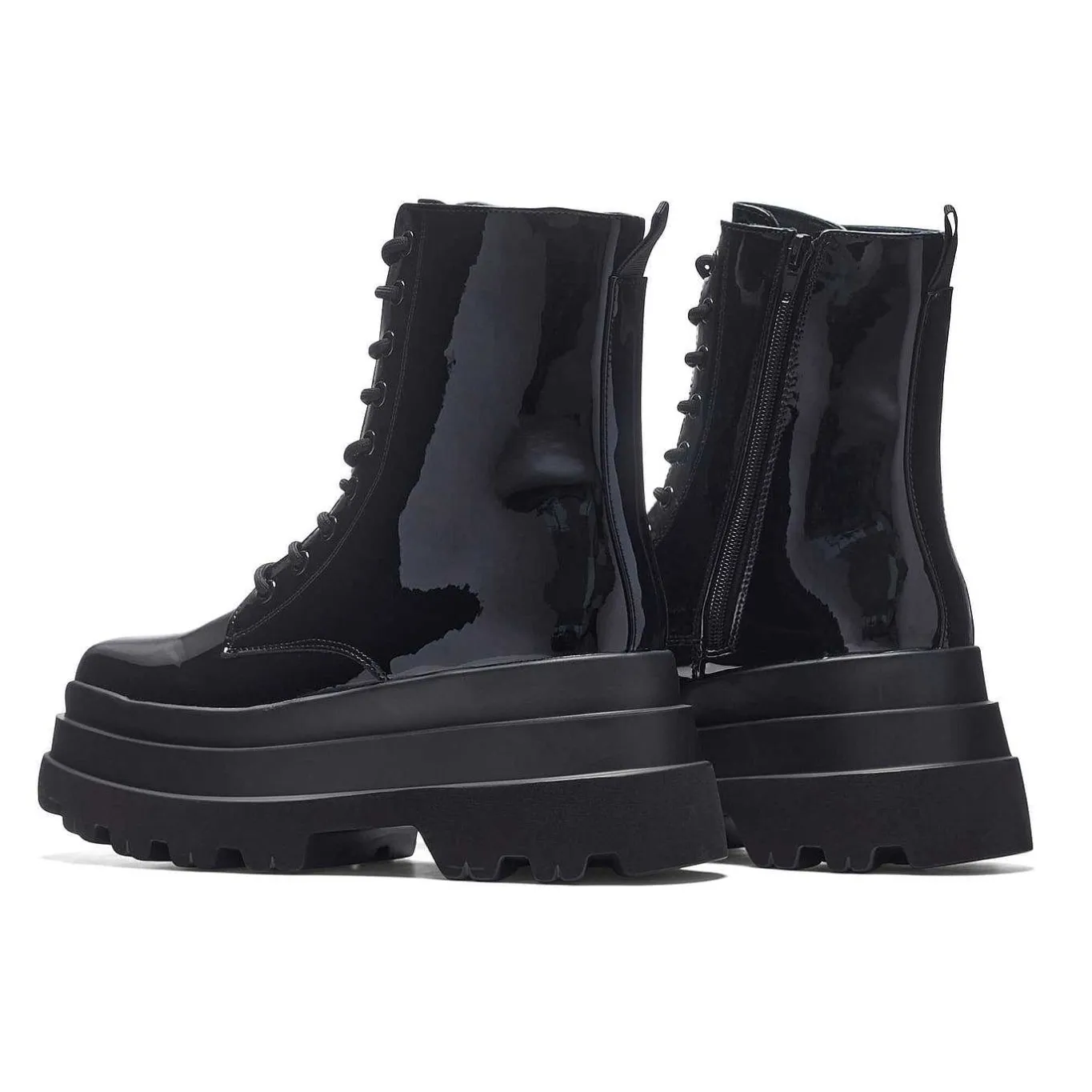 KOI footwear Deathwatch Trident Patent Platform Boots<Women'S Ankle Boots