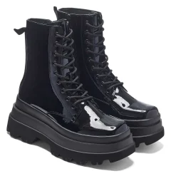 KOI footwear Deathwatch Trident Patent Platform Boots<Women'S Ankle Boots