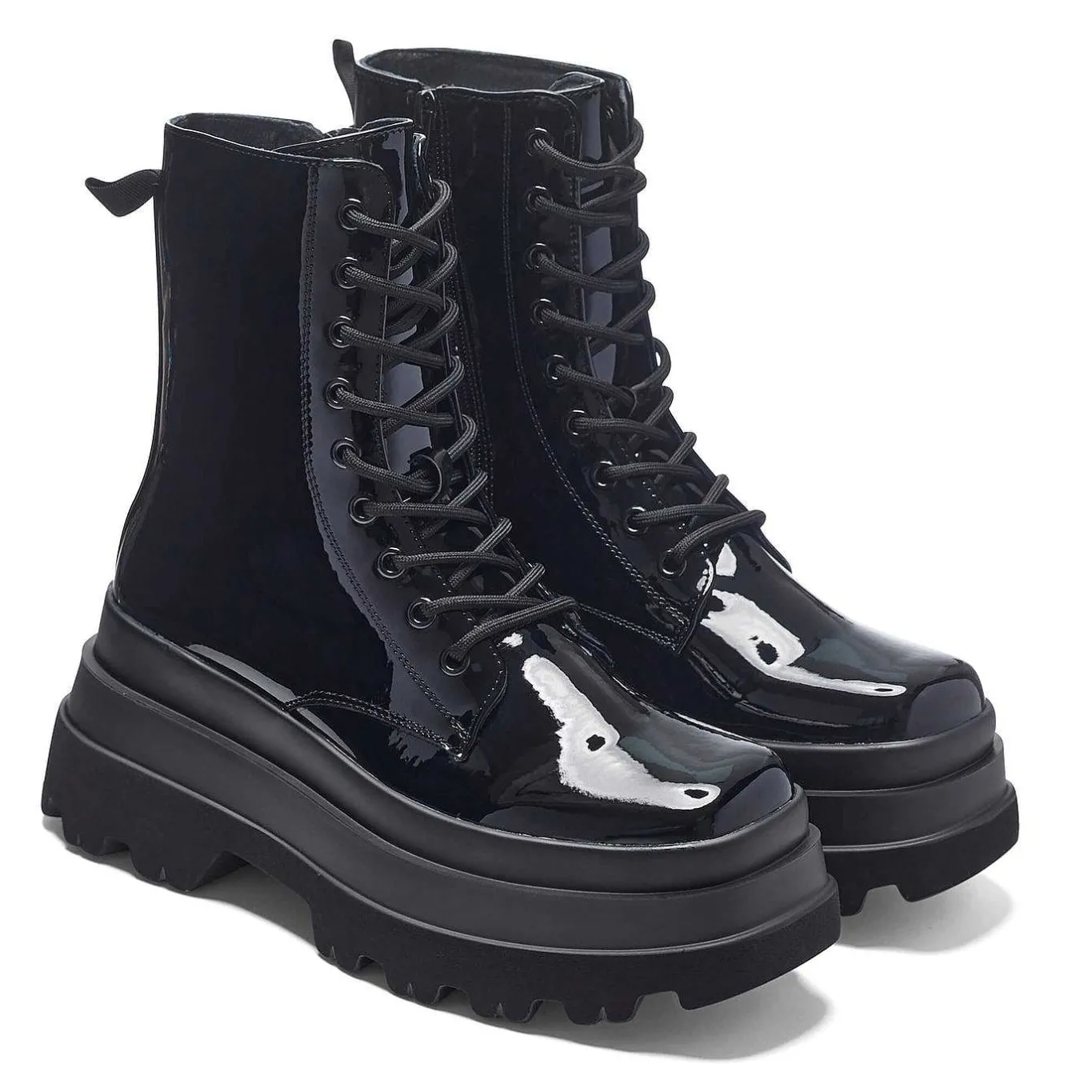 KOI footwear Deathwatch Trident Patent Platform Boots<Women'S Ankle Boots