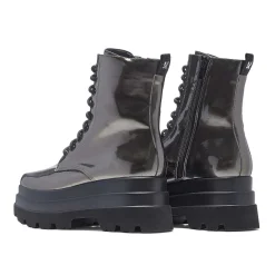KOI footwear Deathwatch Trident Platform Boots - Static Grey<Women'S Platform Boots