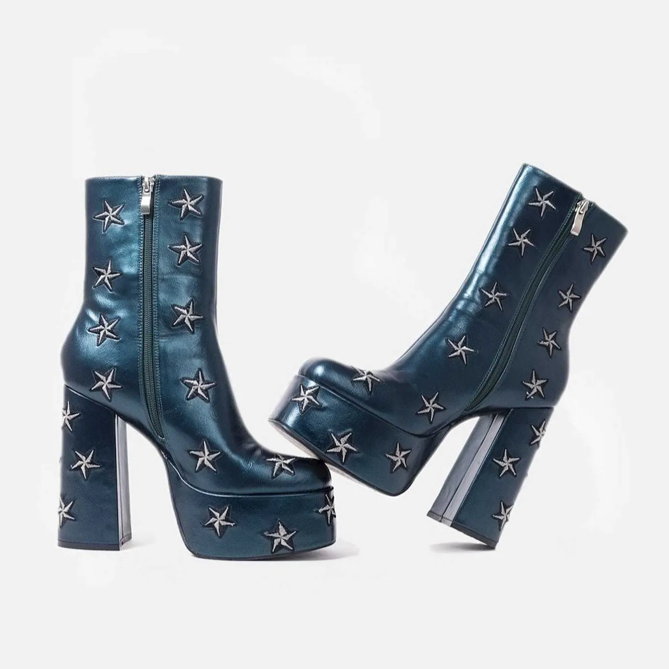 KOI footwear Dreams Of Mooncraft Teal Heeled Boots<Women'S Heeled Boots