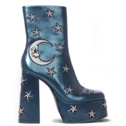 KOI footwear Dreams Of Mooncraft Teal Heeled Boots<Women'S Heeled Boots