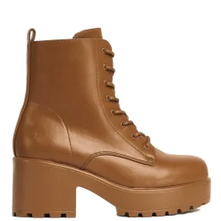 KOI footwear Gin Burnt Orange Platform Military Boots<Women'S Heeled Boots