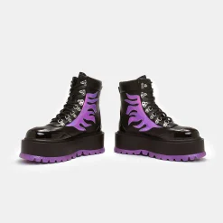 KOI footwear Helios Purple Hologram Flame Boots<Women'S The Platform Boot