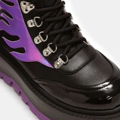KOI footwear Helios Purple Hologram Flame Boots<Women'S The Platform Boot