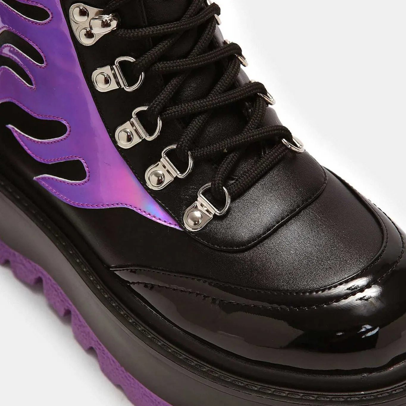 KOI footwear Helios Purple Hologram Flame Boots<Women'S The Platform Boot