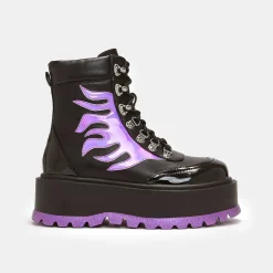 KOI footwear Helios Purple Hologram Flame Boots<Women'S The Platform Boot