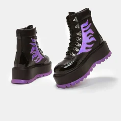 KOI footwear Helios Purple Hologram Flame Boots<Women'S The Platform Boot