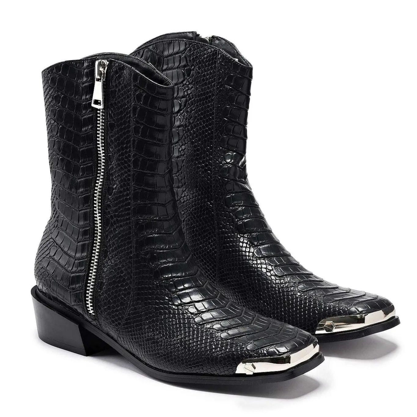 KOI footwear Higher Outlaws Men'S Coal Snake Cowboy Boots<Men'S Heeled Boots