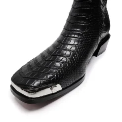KOI footwear Higher Outlaws Men'S Coal Snake Cowboy Boots<Men'S Heeled Boots
