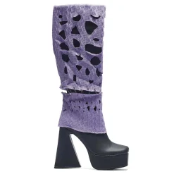 KOI footwear Jam Monster Heeled Long Boots - Purple<Women'S Heeled Boots