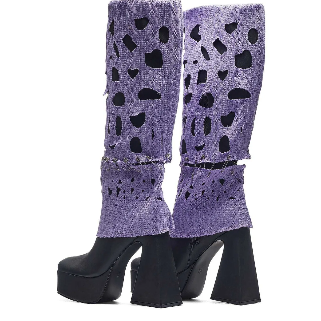 KOI footwear Jam Monster Heeled Long Boots - Purple<Women'S Heeled Boots