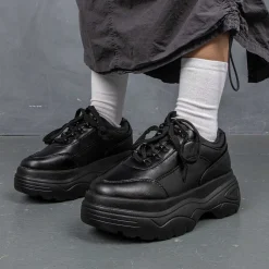 KOI footwear Jennie Striker Black Chunky Bubble Trainers<Women'S Black Trainers
