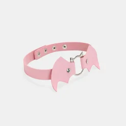 KOI footwear Kawaii Baby Pink Bat Choker<Women'S Necklaces