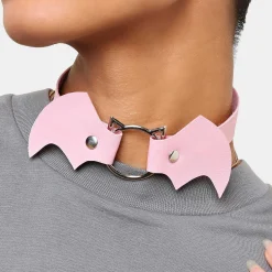 KOI footwear Kawaii Baby Pink Bat Choker<Women'S Necklaces