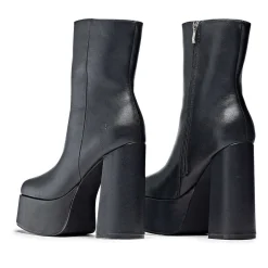 KOI footwear Lexus Black Platform Heeled Boots<Women'S Ankle Boots
