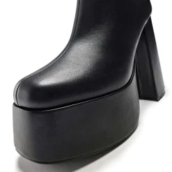 KOI footwear Lexus Black Platform Heeled Boots<Women'S Ankle Boots
